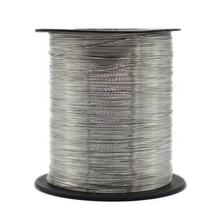 1460 Feet Silver Color Coated Copper Wire, Jewelry Wire, Dead Soft Artisan Wire 26 Gauge 0.4 mm, Plated Non Tarnish Wire Coil and Spool WRRI