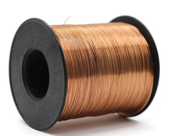 2400 Feet Copper Wire, Solid Raw Metal, Dead Soft Artisan Wire Wrap 28 Gauge (0.3 mm), Uncoated Bare Solid Copper Wire Coil And Spool WRRI