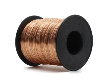 1295 Feet Copper Wire, Solid Raw Metal, Dead Soft Artisan Wire Wrap 22 Gauge (0.6 mm), Uncoated Bare Solid Copper Wire Coil And Spool WRRI