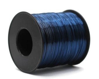 2400 Feet Copper Wire, Navy Blue Jewelry Wire, Dead Soft Artisan Wire Wrap 28 Gauge (0.3 mm), Plated Non Tarnish Wire Coil and Spool WRRI