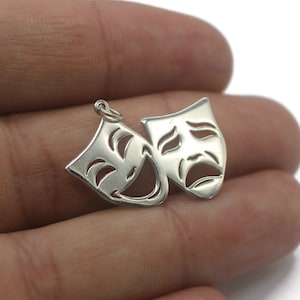 Theatre 925 Sterling Silver Charm | Dainty Necklace | Theatre Pendant | Theatre Necklace | Minimalist Necklace | Origami Theatre Gift
