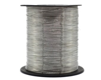1460 Feet Silver Color Coated Copper Wire, Jewelry Wire, Dead Soft Artisan Wire 26 Gauge 0.4 mm, Plated Non Tarnish Wire Coil and Spool WRRI