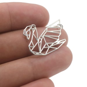 Odette Pendant 925 Sterling Silver Necklace | Swan Princess Inspired | Dainty Silver Necklace | Swan Pendant | Origami Swan Necklace