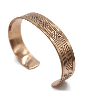 Pure Copper Bracelet | Anatolian Design Bangle Bracelet | Stacking Bangle | Copper Bangle Bracelets for both Men and Women