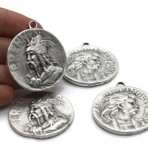 Brennus Vercingetorix Antique Silver Necklace, Famous Gaul French Coin, Ancient Coin Pendant, celtic coin pendant, statere Vercingetorix