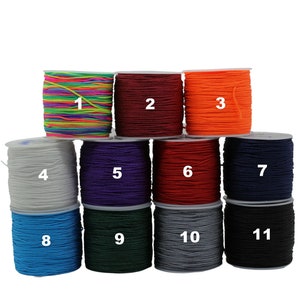 1MM Chinese Knot Nylon Cord, 76 Yards Spool Macrame Bracelet Cording, Choose Your Color Shamballa Beading Kumihimo String TN