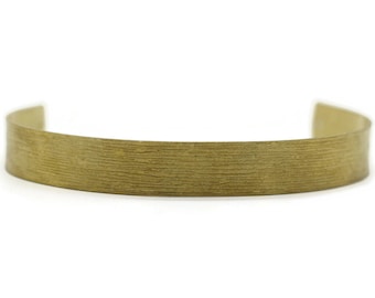Bracelet manchette texturé réglable en laiton cuivré antique