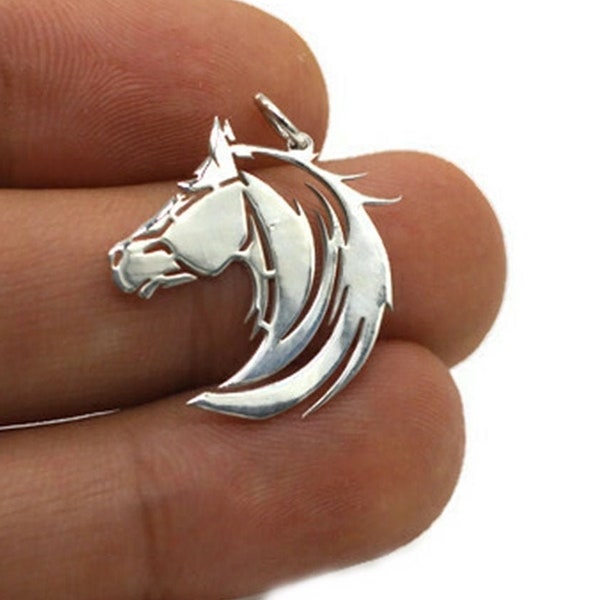 Cheval en argent sterling 925 | Cadeau personnalisé | Collier délicat | Collier Cheval | Collier minimaliste | Collier Animaux