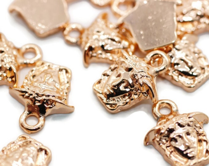 medallion charms Rose Gold charms Greek 