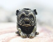 Antique Bronze Bulldog lanyard bead, Knife Beads, 14x16 mm Lanyard Beads, Paracord Lanyard, Bulldog beads, pet beads, paracord beads, BLDB