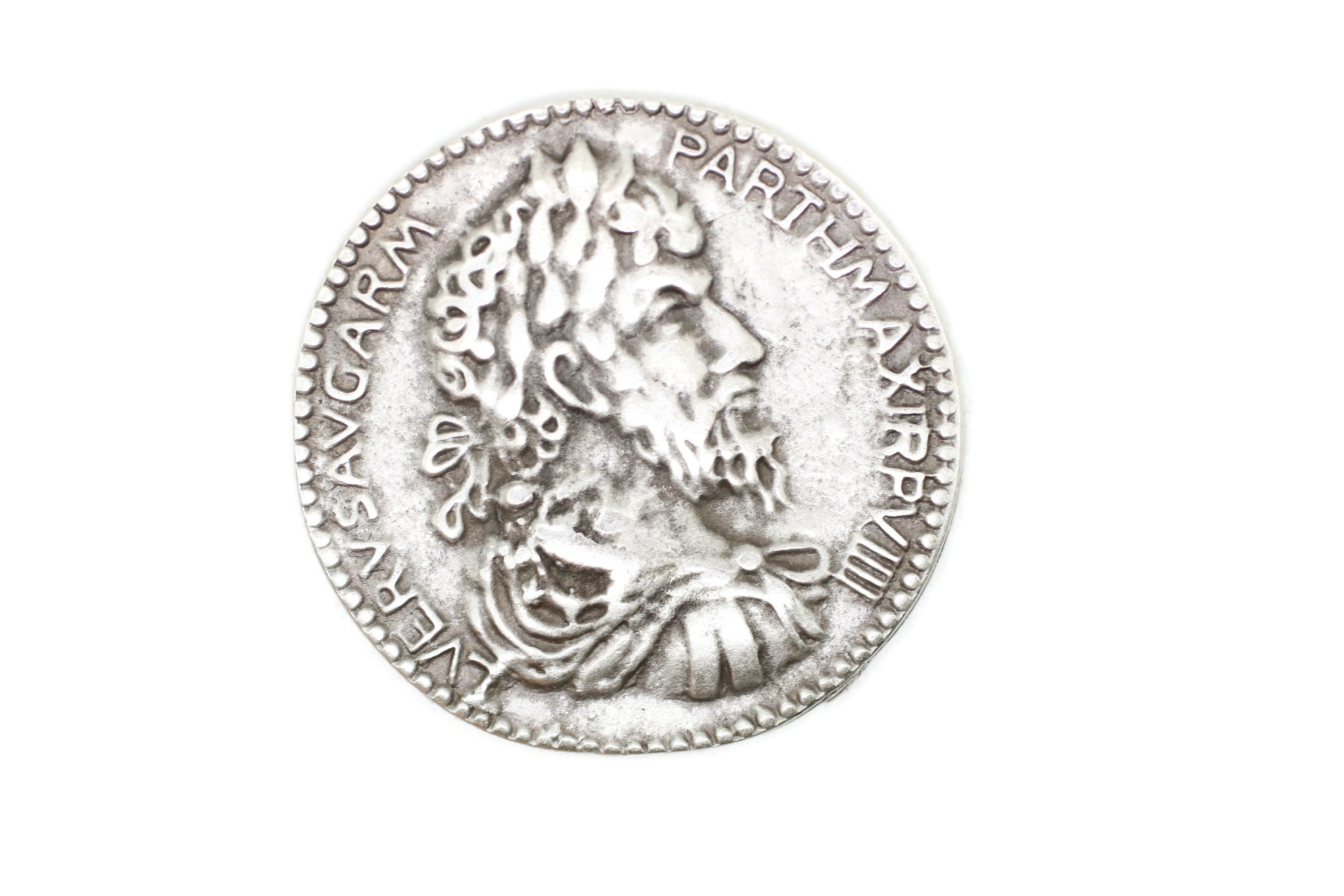 Lvervsavgarm Parthmaxirp VIIII, Antique Silver Coins, 34 Mm
