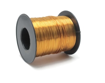 1460 Feet Golden color Wire, Jewelry Wire, Dead Soft Artisan Wire Wrap 26 Gauge (0.4 mm), Non Tarnish Wire Coil and Spool WRRI
