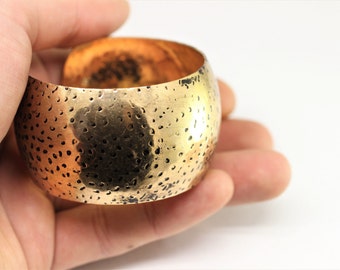 Vintage Messing gehämmert Manschette Armband Rohling - 35 mm (1,37 Zoll) Manschette Rohling für die Armbandherstellung - Rohmessing Manschette - Rohling für Design
