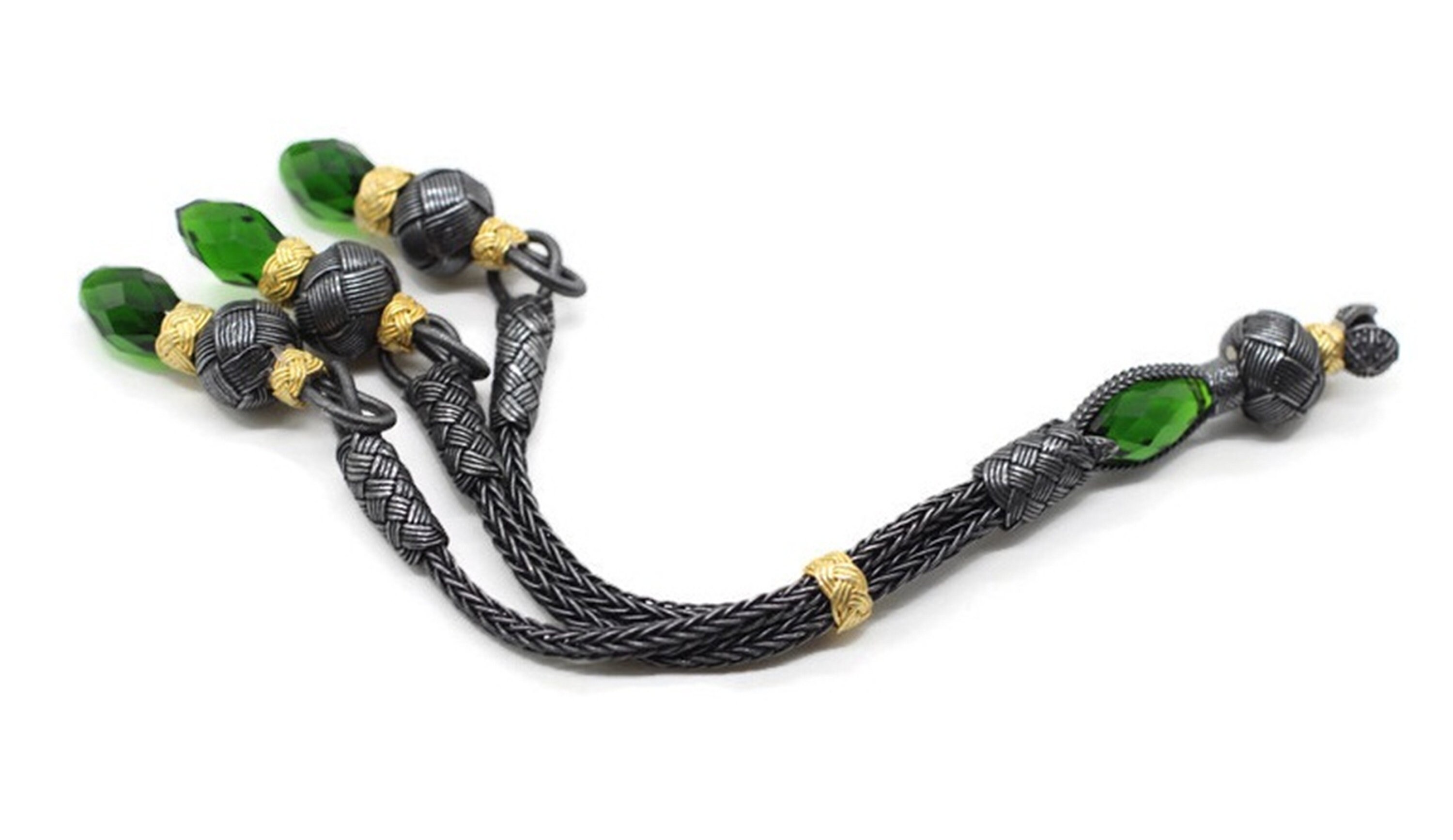 925 Silver Tassel for Tasbeeh Prayer Beads Green Tassels Etsy