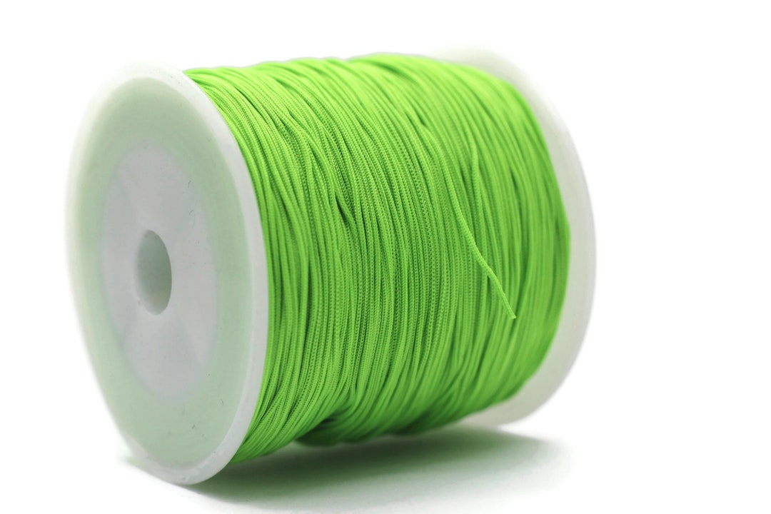 100 M/110 Yard 0.6 Mm Knotting Cords, Neon Green Beading Cord, Nylon