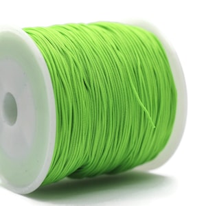Supplies-2mm Nylon Cord-Neon Green-5 Meters