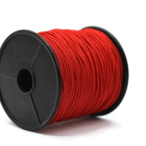 1.1 MM Chinese Knot Red Nylon Cord, 92 Yards Macrame Bracelet Cording, Shamballa Beading Kumihimo String, Braided Shade Lift Cord TN