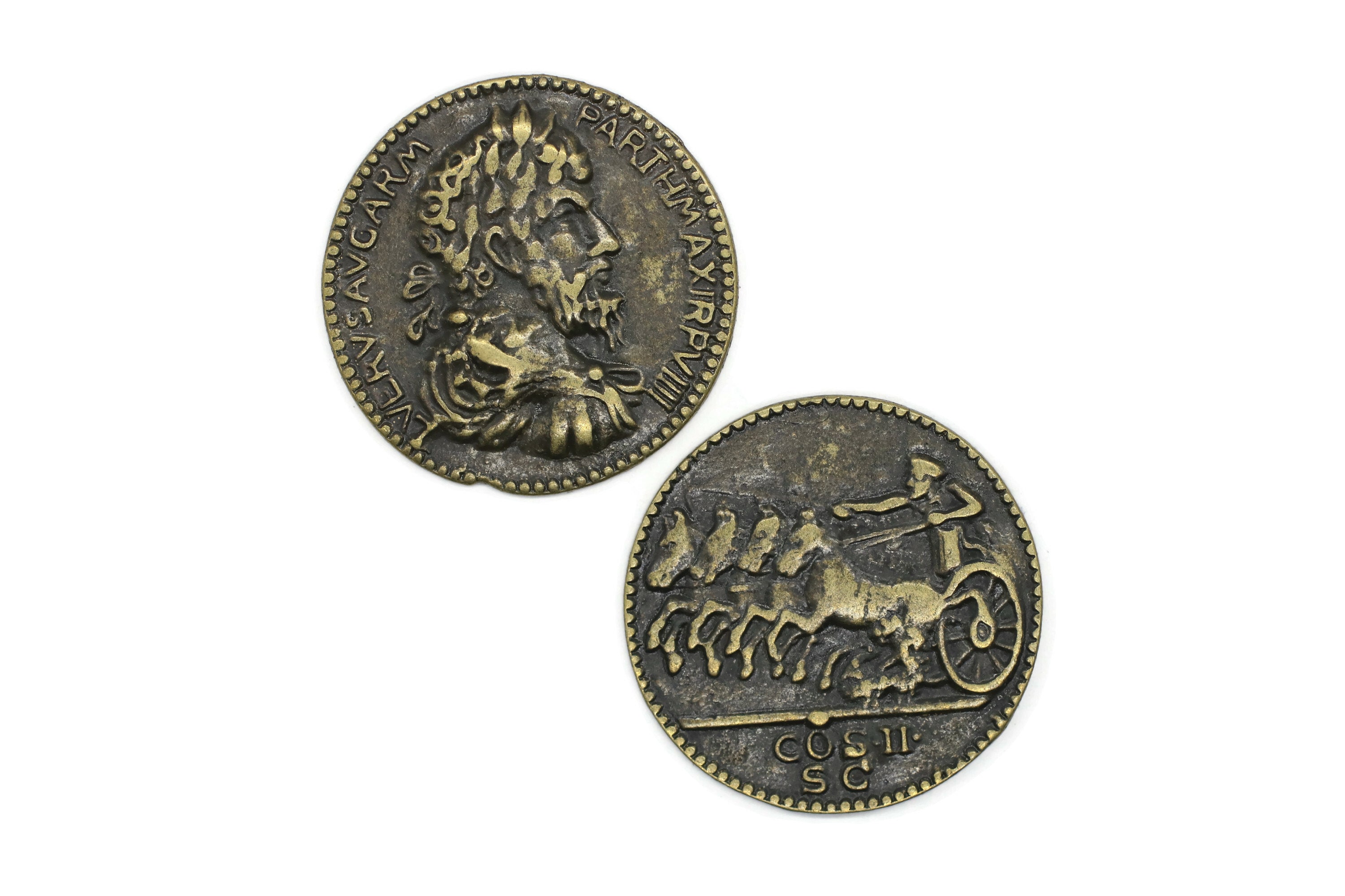 Lvervsavgarm Parthmaxirp VIIII, Antique Bronze Coins, 34 Mm Roman