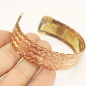 Handmade Wide 16mm Copper Mesh Bracelet ,Wired Bracelet , Raw Brass Cuff Bracelet Bangle , Bracelet Blank , Wire Bracelet