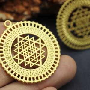 Round Star Pendant, Ethnic Pendant, Geometric Jewelry, Fretwork Pendants, tribal jewelry, DIY jewelry, Fretwork Charm, Tribal pendant, TRBL