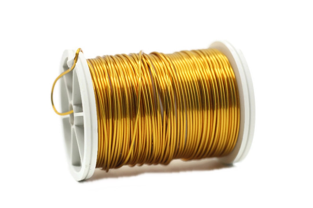 Yellow Wire 20 Gauge (0.8 Mm) 9 Yard 8.5 Meters, Craft Wire, Craft Wire ...