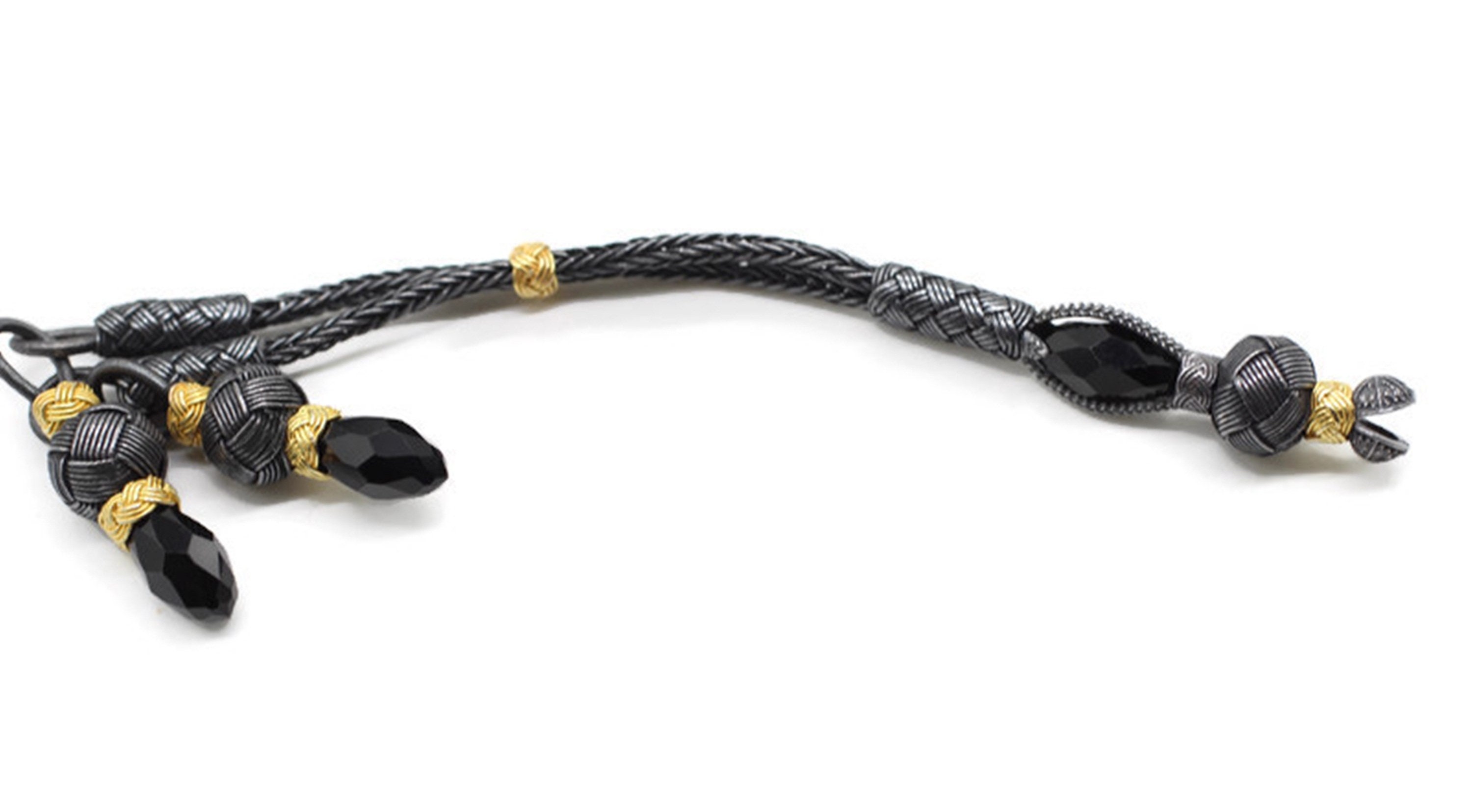 925 Silver Tassel for Tasbeeh Prayer Beads Black Tassels Etsy