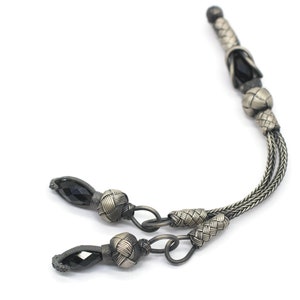 925 Silver Tassel for Tasbeeh, Prayer Beads, Silver Black Tassels, Making tasbeeh, Misbaha, Tasbeeh Tasbih tassel, islamic Rosaries, TS25