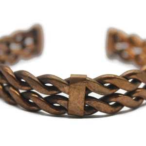 Pure Copper Double Spiral Thick Bracelet, Hammered Copper Bracelet, Unisex Bangle,   Copper Cuff Bracelet, Arthritis bracelet