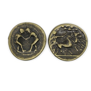 Roman Sport coins, Ancient Roman Emperor Coins Replica Antique Bronze coins, 30 mm Roman Empire artifact, Ancient Greek Rome art coins, HST