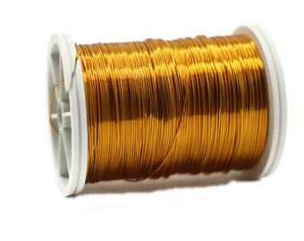Golden Wire 26 Gauge (0.4 mm) 25 Yard 23 Meters | Dead Soft Wire Non Tarnish Copper Wire | Artisan Wire | WRRI