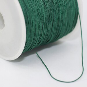 100 m / 110 yard 0.6 mm Knotting Cord - Dark Green Beading Cord-Nylon Cord-Shamballa Macrame-Chinese Knotting Cord - Jewelry Supplies-CNM16