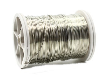 Silver Grey Wire 22 Gauge (0.6 mm) 40 Feet 12 meters, Wire Wrapping, Craft Wire, 40 Feet Artisan Wires, WRRI