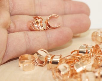 Rose Gold Plated Ear Cuffs, 10mm No Piercing Ear Cuff, Ear Wrap, Ear Rings, Cartilage Earring, Earrings, Mini Ear Cuff, ECUF