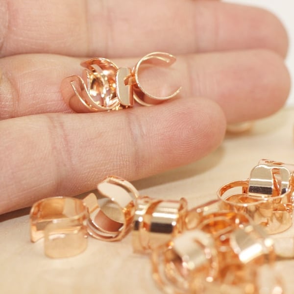 Rose Gold Plated Ear Cuffs, 10mm No Piercing Ear Cuff, Ear Wrap, Ear Rings, Cartilage Earring, Earrings, Mini Ear Cuff, ECUF