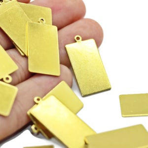 14x28mm Rectangle Blanks, rectangle stamping blanks, Brass Blanks, Brass rectangle, Rectangle charms, laser charms, brass finding, STRB