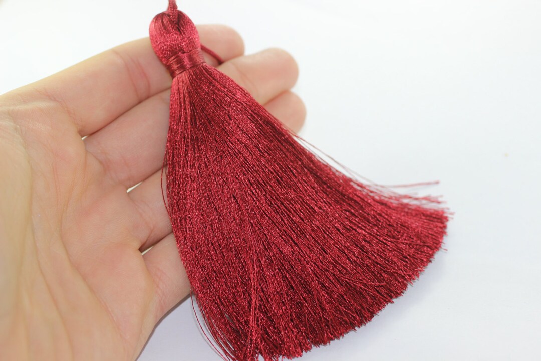 Bordeaux Extra Large Silky Tassel 110 Mm Large Tassels Etsy Hong Kong