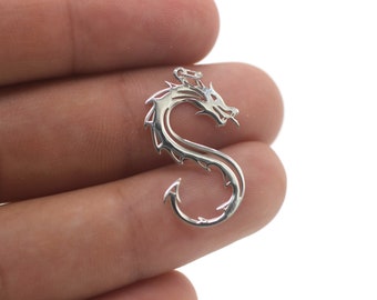 Collana Con Ciondolo Drago E Cuore In Argento 925, Con Cristallo Abalone, Regalo Donna