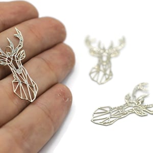 Deer 925 Sterling Silver Charm Scottish Stag Charm | Personalized Gift | Deer Necklace | Scottish Gifts | Deer Pendant | Minimalist
