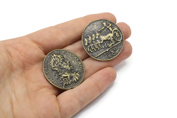 Lvervsavgarm Parthmaxirp VIIII, Antique Bronze Coins, 34 Mm Roman