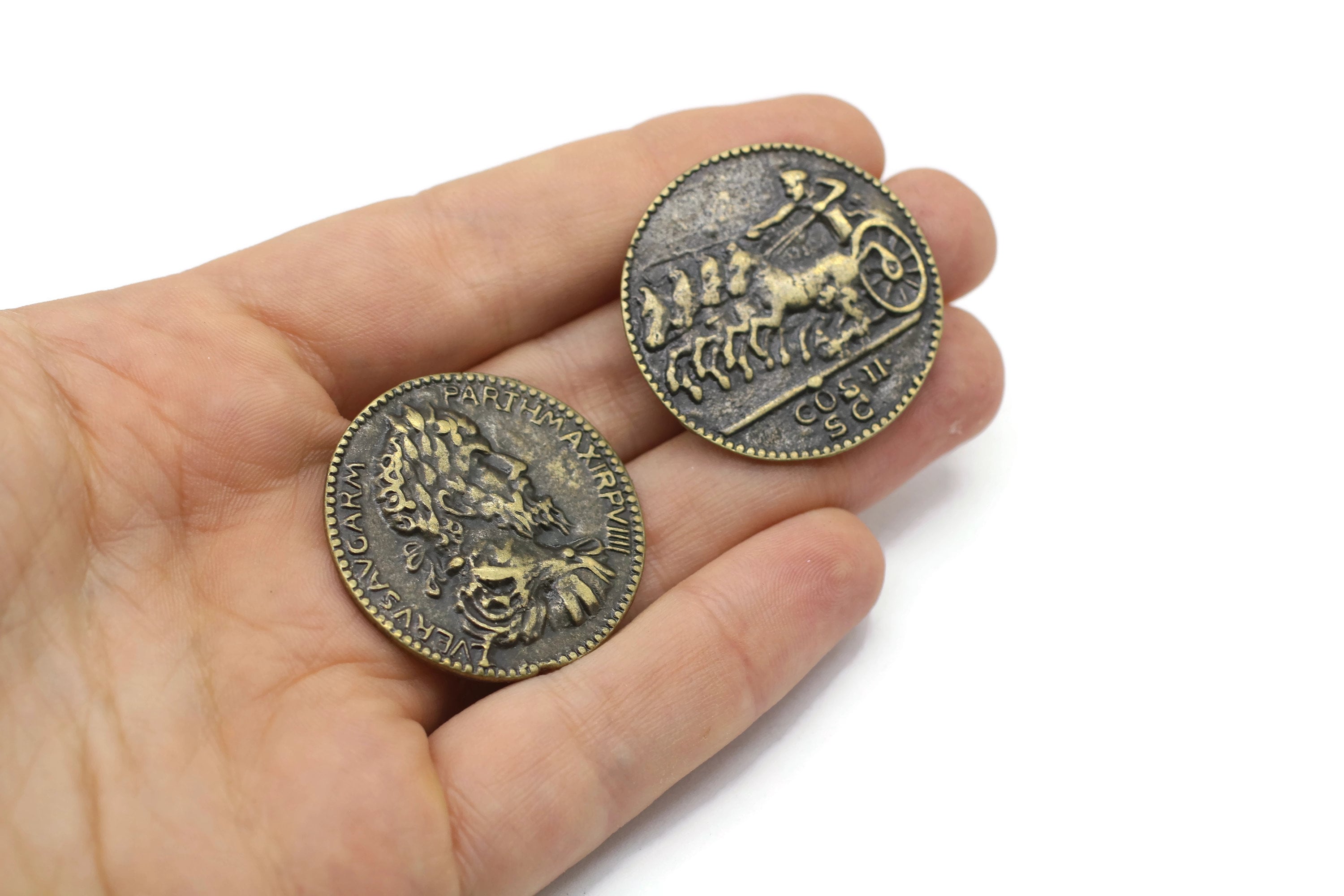 Lvervsavgarm Parthmaxirp VIIII, Antique Bronze Coins, 34 Mm Roman