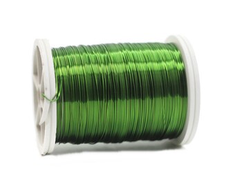 Fil vert clair 28 jauge (0.3mm) 52 Yard 48 Mètres, Fil artisanal, Emballage de fil, Fil à bijoux, Fils artisanaux de 52 verges, WRRI