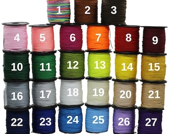May include: A collection of 27 spools of colorful thread, each labeled with a number from 1 to 27. The spools are arranged in a grid pattern, with the first row containing spools 1 through 3, the second row containing spools 4 through 9, and so on.