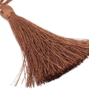 Premium quality 70 mm Brown Silky Thread Tassels, Earring tassels, Necklace tassels, High Quality Tassels, PS039