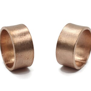 10 mm Pure Copper Rings, Adjustable Plain Copper Bands, Simple Real Coppersmith Work Rings