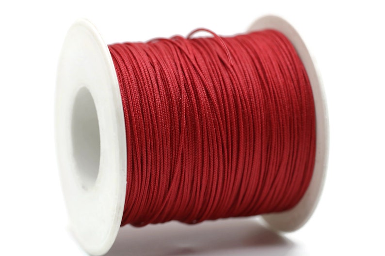 Cordon Tressé Nylon Satiné Pour Macramé Et Perles – 100 M, 1,5 Mm, Coloris Noir