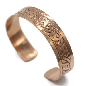 Pure Copper Bracelet | Curvy Design Bangle Bracelet | Stacking Bangle | Copper Bangle Bracelets for both Men and Women