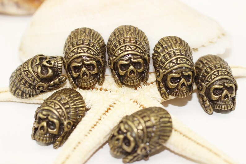 Antique Bronze Aztec Warrior Beads Aztec Beads 20 mm Indian | Etsy