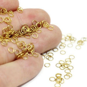 4mm jump rings (22 Gau) Brass Jumprings, Open jump rings, jewelry making, brass jump rings, open jumprings, 4mm jumprings, JMPY