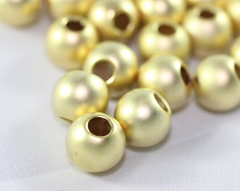 Gold Plated Metallized CCB Bead Spacers, 8 mm Round Beads, Ball Spacers, round spacer bead
