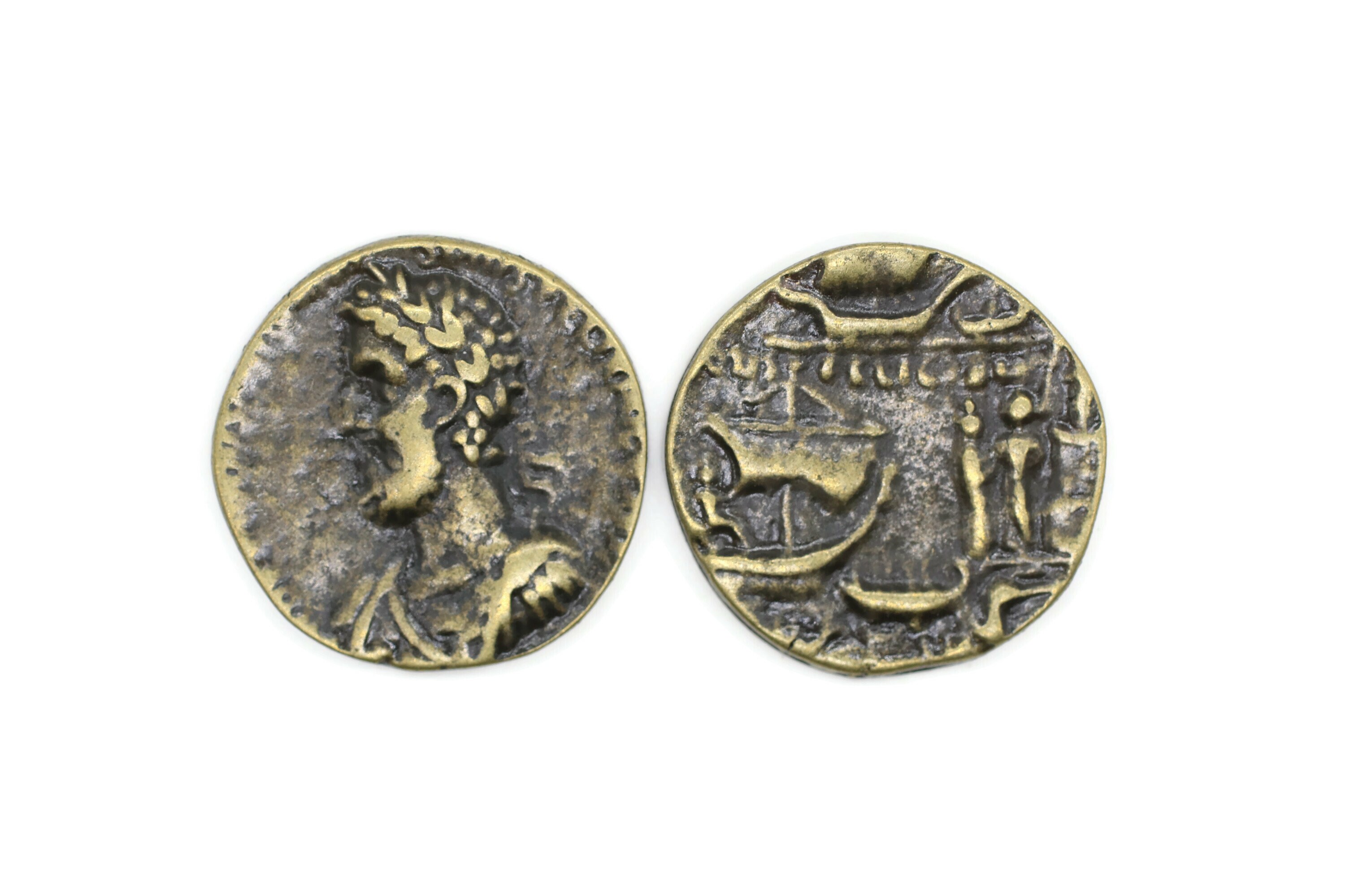 希少 古代 ローマコイン NERO ネロ帝 AS 古代ローマコイン 54-68年 セステルティウス銅貨 ネロ帝] 騎兵